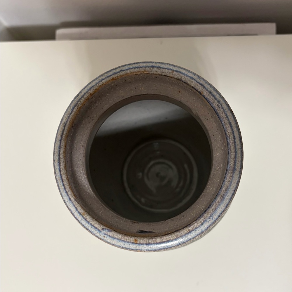 Blue-Green Ceramic Vase - Picture 3 of 6